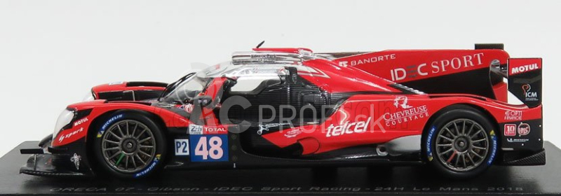 Spark-model Oreca 07 Gibson Team Idec Sport Racing N 48 24h Le Mans 2018 P.lafargue -p.l.chatin - M.rojas 1:43 Červená