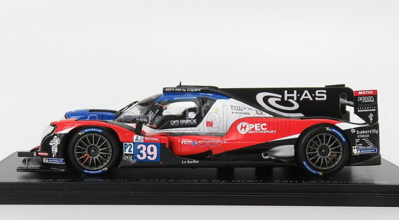 Spark-model Oreca 07 Gibson Team So24-has By Graff N 39 24h Le Mans 2020 J.allen - V.capillaire - C.milesi 1:43 Modrá červená biela