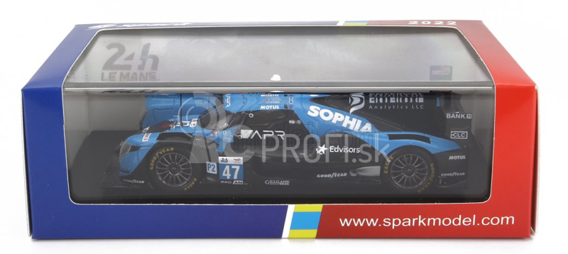 Spark-model Oreca Gibson 07 Gk428 4.2l V8 Team Algarve Pro Racing N 47 24h Le Mans 2022 S.floersch - J.falb - J.aitken 1:43 Black Light Blue