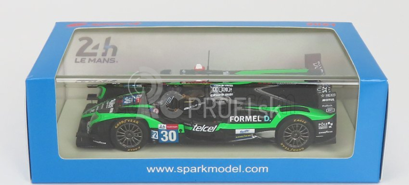 Spark-model Oreca Gibson 07 Gk428 4.2l V8 Team Duqueine N 30 24h Le Mans 2021 R.binder - T.gommendy - M.rojas 1:43 Zelená čierna