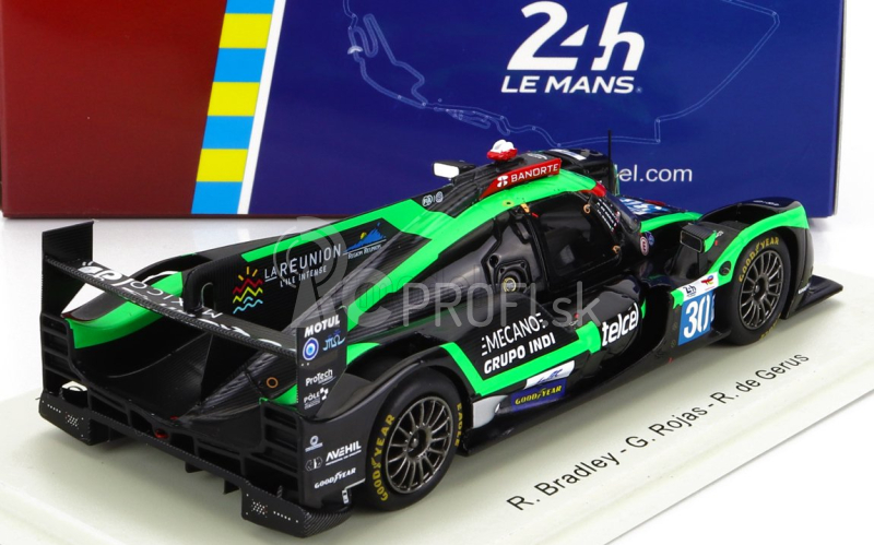 Spark-model Oreca Gibson 07 Gk428 4.2l V8 Team Duqueine N 30 24h Le Mans 2022 R.bradley - G.rojas - R.de Gerus 1:43 Zelená čierna