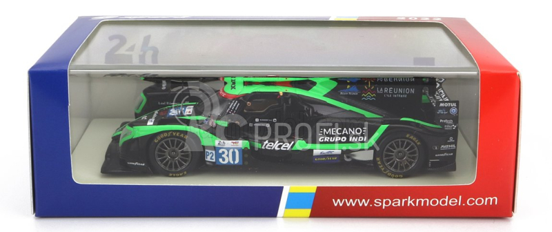 Spark-model Oreca Gibson 07 Gk428 4.2l V8 Team Duqueine N 30 24h Le Mans 2022 R.bradley - G.rojas - R.de Gerus 1:43 Zelená čierna