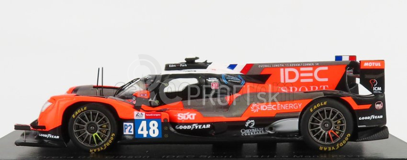 Spark-model Oreca Gibson 07 Gk428 4.2l V8 Team Idec Sport N 48 24h Le Mans 2021 P.loup Chatin - P.lafargue - P.pilet 1:43 Čierna sivá červená