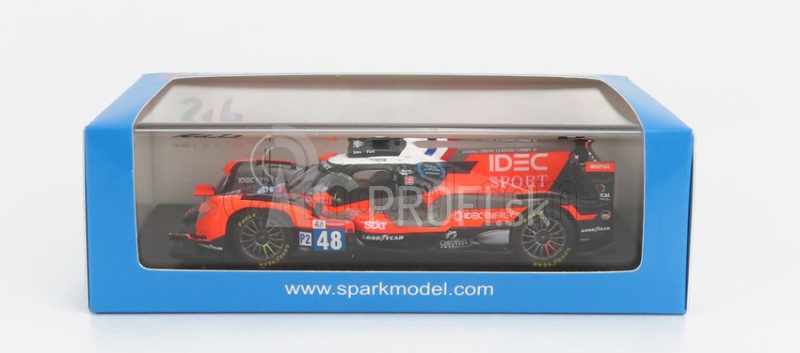 Spark-model Oreca Gibson 07 Gk428 4.2l V8 Team Idec Sport N 48 24h Le Mans 2021 P.loup Chatin - P.lafargue - P.pilet 1:43 Čierna sivá červená