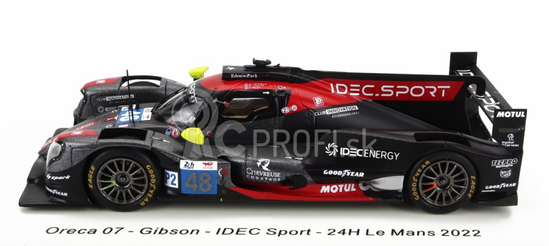 Spark-model Oreca Gibson 07 Gk428 4.2l V8 Team Idec Sport N 48 24h Le Mans 2022 P.lafargue - P.l.chatin - P.pilet 1:43 Black Red