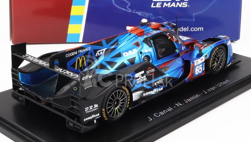 Spark-model Oreca Gibson 07 Gk428 4.2l V8 Team Panis Racing N 65 24h Le Mans 2022 J.canal - N.jamin - J.van Uitert 1:43 Modrá červená