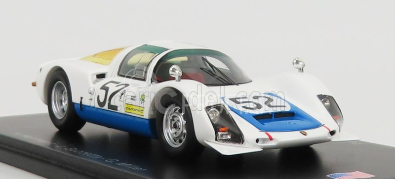 Spark-model Porsche 906 N 52 12h Sebring 1966 H.herrmann - J.buzzetta - G.mitter 1:43 Biela svetlomodrá