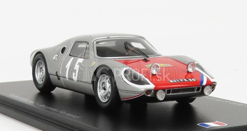 Spark-model Porsche 908 Gts N 15 Winner Routes Du Nord 1966 R.buchet - J.ferrand 1:43 Silver Red