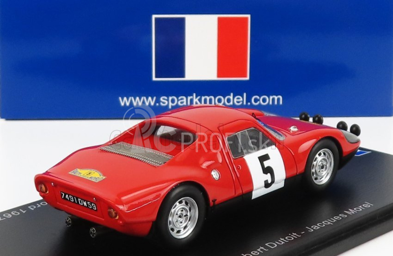 Spark-model Porsche 908 Gts N 5 Routes Du Nord 1967 R.dutoit 1:43 Červená