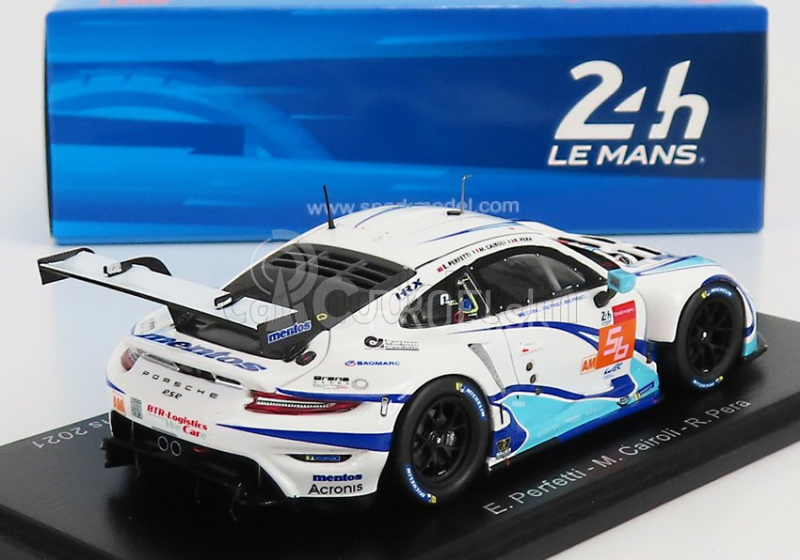 Spark-model Porsche 911 991-2 4.2l Rsr-19 Team Project-1 N 56 24h Le Mans 2021 E.perfetti - M.cairoli - R.pera 1:43 biela svetlomodrá