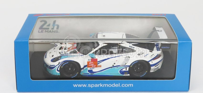 Spark-model Porsche 911 991-2 4.2l Rsr-19 Team Project-1 N 56 24h Le Mans 2021 E.perfetti - M.cairoli - R.pera 1:43 biela svetlomodrá