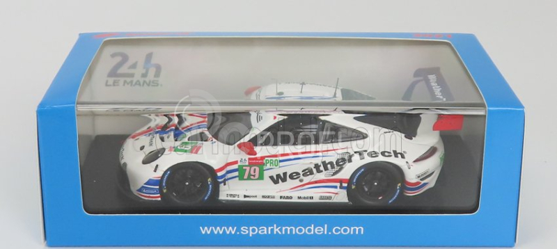 Spark-model Porsche 911 991-2 4.2l Rsr-19 Team Weathertech Racing N 79 24h Le Mans 2021 E.bamber - C.macneil - L.vanthoor 1:43 Biela