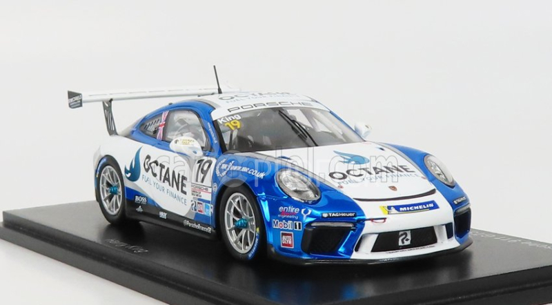 Spark-model Porsche 911 991-2 Gt3 Cup N 19 Porsche Carrera Cup Great Britain Champion 2020 H.king 1:43 Light Blue White