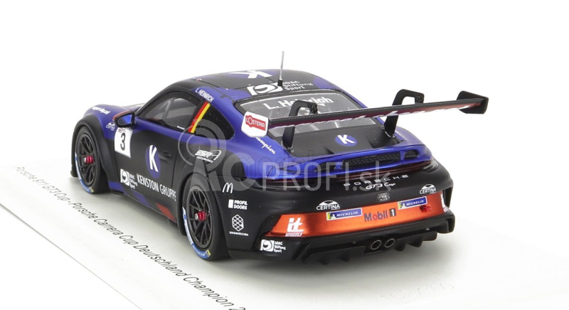 Spark-model Porsche 911 991-2 Gt3 Team Kenston N 3 Champion German Porsche Carrera Cup Season 2022 L.heinrie 1:43 Black