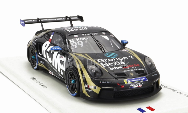 Spark-model Porsche 911 991-2 Gt3 Team Rcm N 99 Champion Francúzsko Porsche Carrera Cup Sezóna 2022 M.klein 1:43 Black