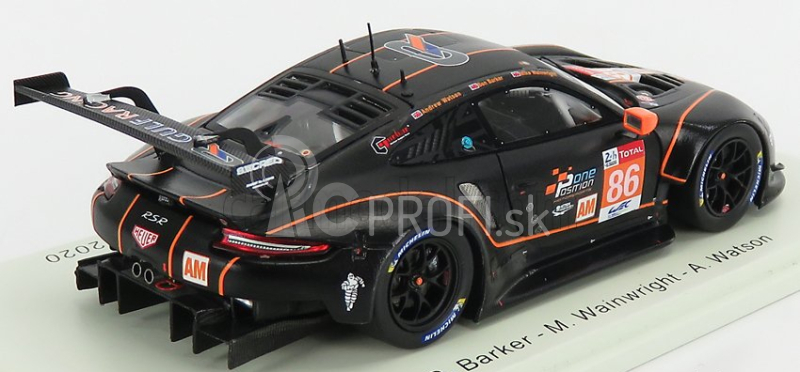 Spark-model Porsche 911 991-2 Rsr 4.0l Team Gulf Racing N 86 24h Le Mans 2020 B.barker - M.wainwright - A.watson 1:43 Black