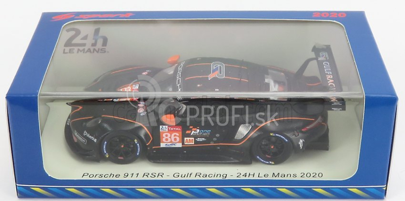 Spark-model Porsche 911 991-2 Rsr 4.0l Team Gulf Racing N 86 24h Le Mans 2020 B.barker - M.wainwright - A.watson 1:43 Black