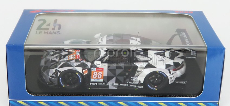 Spark-model Porsche 911 991-2 Rsr Team Dempsey Proton Racing N 88 24h Le Mans 2020 D.bastien - A.de Leener - T.preining 1:43 Grey Black