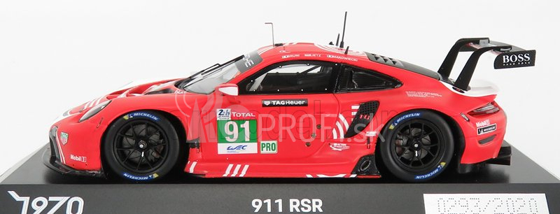 Spark-model Porsche 911 991-2 Rsr Team Porsche Gt N 91 24h Le Mans 2020 R.lietz - G.bruni - F.makowiecki 1:43 Červená Biela