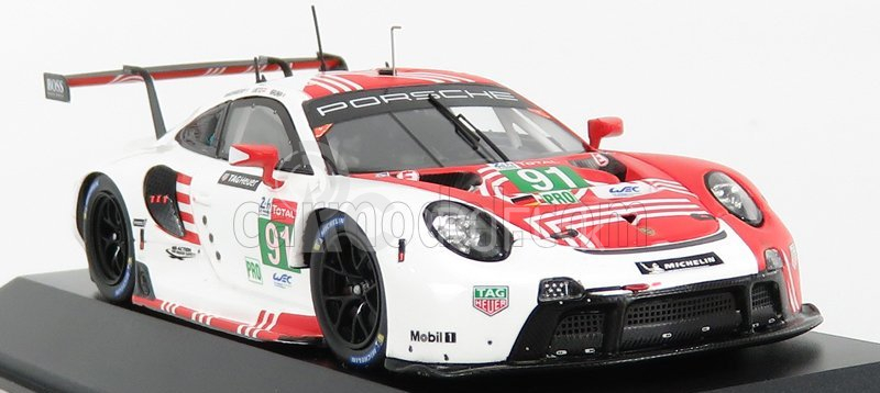 Spark-model Porsche 911 991-2 Rsr Team Porsche Gt N 91 24h Le Mans 2020 R.lietz - G.bruni - F.makowiecki 1:43 Červená Biela