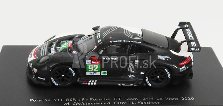 Spark-model Porsche 911 991-2 Rsr Team Porsche Gt N 92 24h Le Mans 2020 M.christensen - K.estre - L.vanthoor 1:87 Black