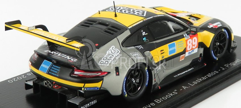 Spark-model Porsche 911 991-2 Rsr Team Project 1 N 89 24h Le Mans 2020 Steve Brooks - A.laskaratos - J.piguet 1:43 Yellow Black