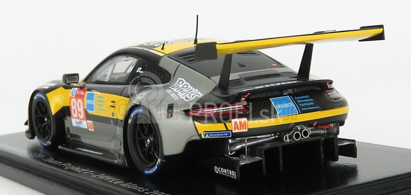 Spark-model Porsche 911 991-2 Rsr Team Project 1 N 89 24h Le Mans 2020 Steve Brooks - A.laskaratos - J.piguet 1:43 Yellow Black