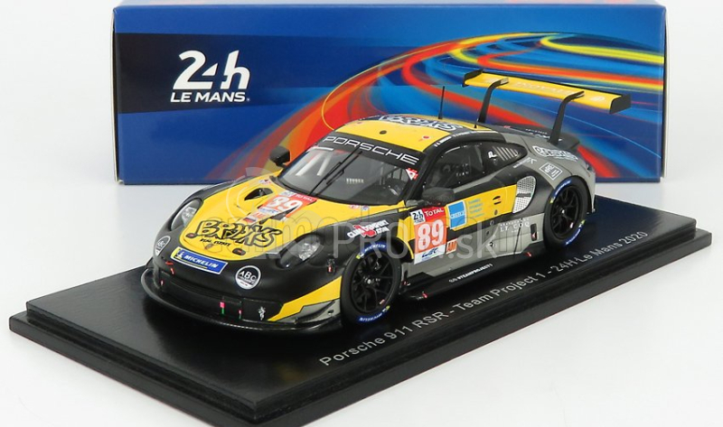 Spark-model Porsche 911 991-2 Rsr Team Project 1 N 89 24h Le Mans 2020 Steve Brooks - A.laskaratos - J.piguet 1:43 Yellow Black