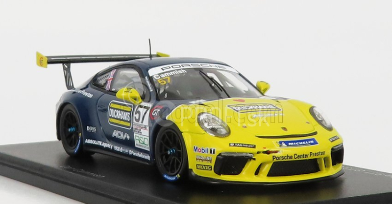 Spark-model Porsche 911 991 Gt3 Cup N 25 Porsche Carrera Cup England Champion 2021 Dan Cammish 1:43 Black Yellow