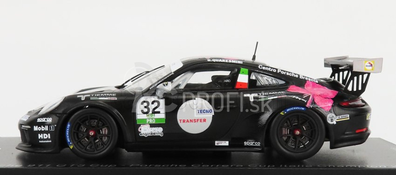 Spark-model Porsche 911 991 Gt3 N 2 Porsche Carrera Cup Italy Champion 2018 G.quaresmini 1:43 Black White Red