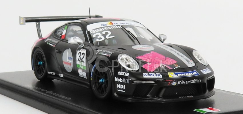 Spark-model Porsche 911 991 Gt3 N 2 Porsche Carrera Cup Italy Champion 2018 G.quaresmini 1:43 Black White Red