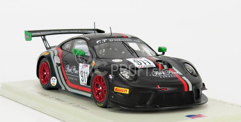 Spark-model Porsche 911 991 Gt3 R Team Park Place Motorsports N 911 3rd 8h Californie 2019 M.jaminet - S.muller - R.dumas 1:43 Black Red