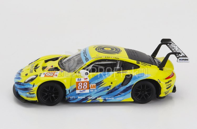 Spark-model Porsche 911 991 Rsr-19 4.2l Team Dempsey Proton Racing N 88 24h Le Mans 2022 F.poordad - M.root - J.heylen 1:64 žltá svetlomodrá