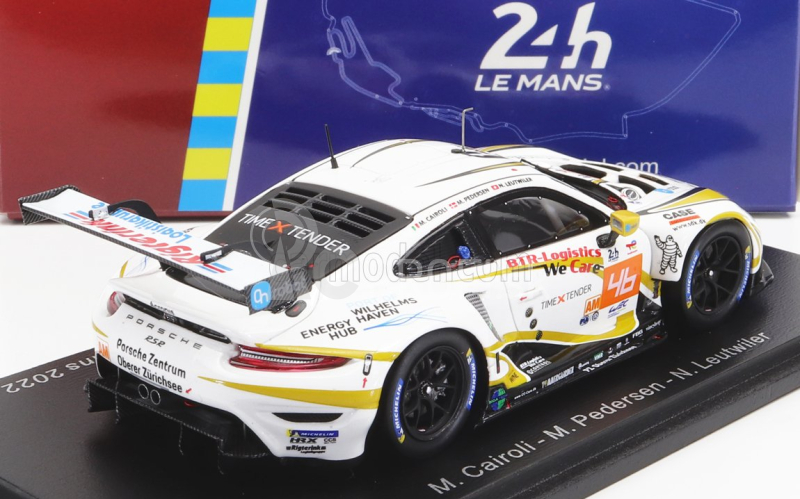 Spark-model Porsche 911 991 Rsr-19 4.2l Team Project-1 N 46 24h Le Mans 2022 M.cairoli - M.pedersen - N.leutwiler 1:43 White