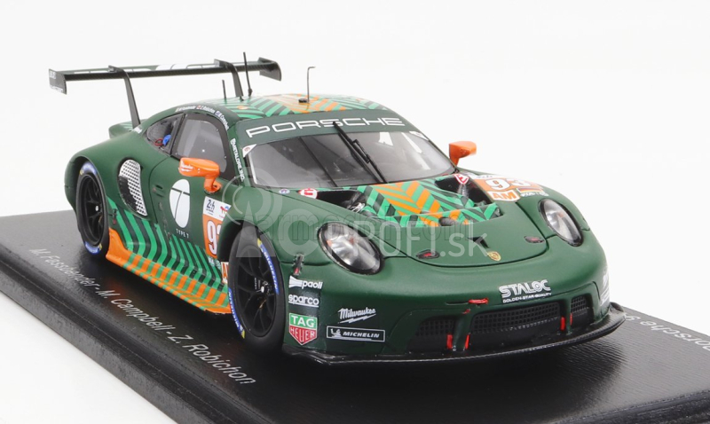 Spark-model Porsche 911 991 Rsr-19 4.2l Team Proton Competition N 93 24h Le Mans 2022 Michael Fassbender - Matt Campbell - Zacharie Robichon 1:43 Green Black