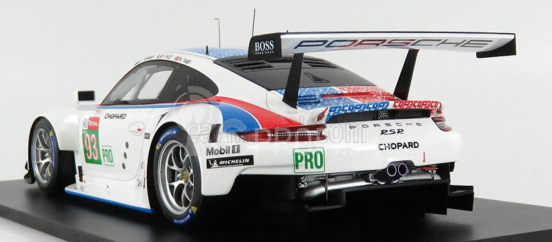 Spark-model Porsche 911 991 Rsr 4.0- Flat-6 Team Porsche Gt N 93 24h Le Mans 2019 N.tandy - E.bamber - P.pilet 1:18 White