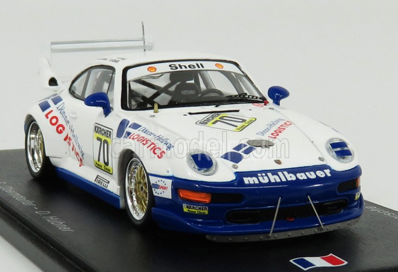 Spark-model Porsche 911 993 Gt2 N 70 1000km Paris 1995 P.oberdorfer - D.hubner 1:43 Biela Modrá