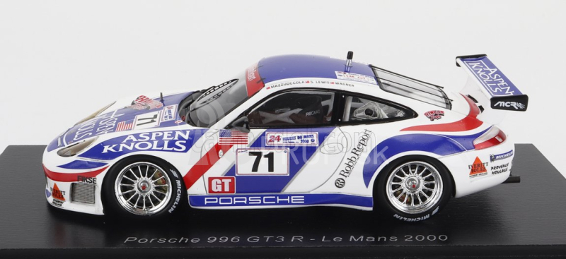 Spark-model Porsche 911 996 Gt3 R 3.6l Team Colucci Racing N 71 24h Le Mans 2000 C.wagner - S.lewis - B.mazzuoccola 1:43 Biela 2 Tones Blue