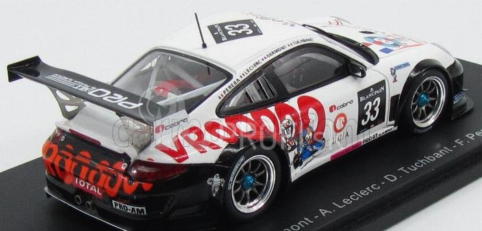 Spark-model Porsche 911 997-2 Gt3 R Blancpain N 33 24h Spa 2012 E.dermont - A.leclerc - D.tuchbant - F.perera 1:43 biela čierna