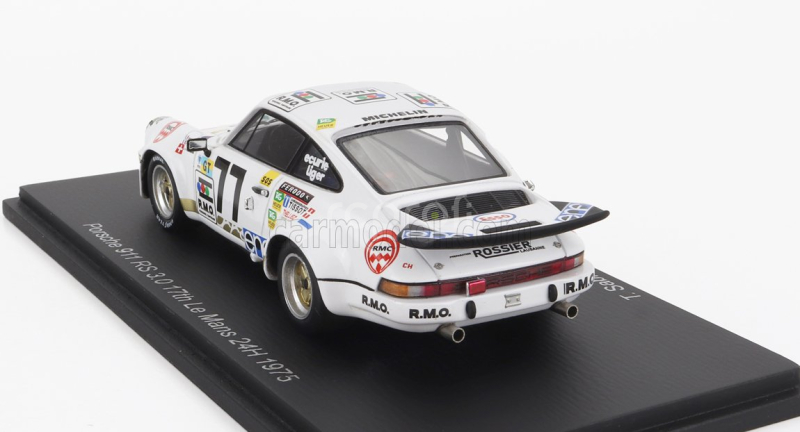 Spark-model Porsche 911 Carrera Rs 3.0l Team P.dagoreau N 77 24h Le Mans 1975 T.sabine - P.dagoreau - J.p.aeschlimann 1:43 White