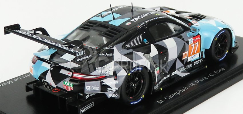 Spark-model Porsche 911 Rsr 4.0l Team Dempsey Proton Racing N 77 24h Le Mans 2020 M.campbell - R.pera - C.ried 1:43 Sivá čierna svetlomodrá