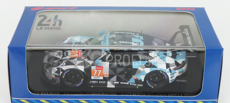 Spark-model Porsche 911 Rsr 4.0l Team Dempsey Proton Racing N 77 24h Le Mans 2020 M.campbell - R.pera - C.ried 1:43 Sivá čierna svetlomodrá