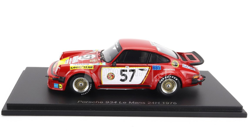 Spark-model Porsche 934 3.0l F6 Team Gelo Racing Team N 57 24h Le Mans 1976 T.schenker - T.hezemans 1:43 Červená