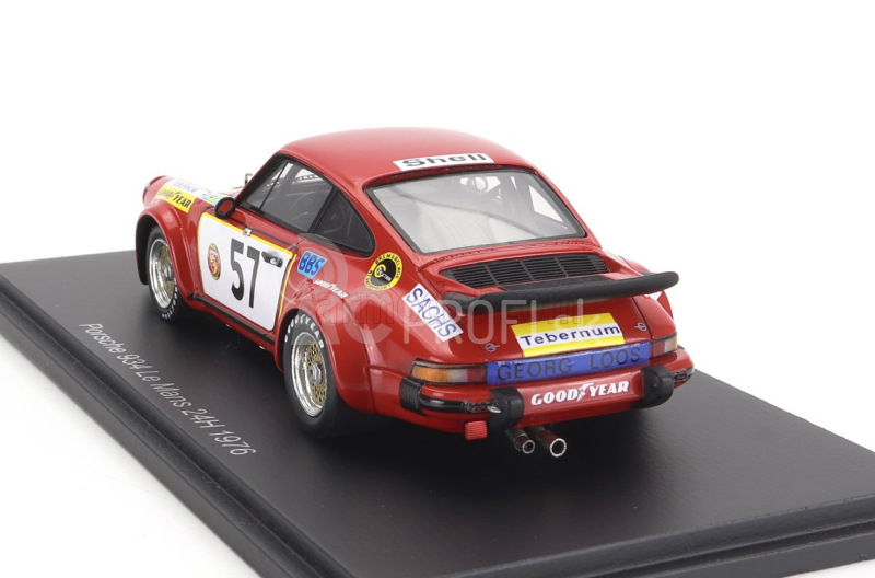 Spark-model Porsche 934 3.0l F6 Team Gelo Racing Team N 57 24h Le Mans 1976 T.schenker - T.hezemans 1:43 Červená