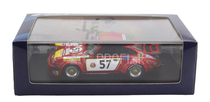 Spark-model Porsche 934 3.0l F6 Team Gelo Racing Team N 57 24h Le Mans 1976 T.schenker - T.hezemans 1:43 Červená