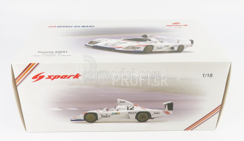 Spark-model Porsche 936/81 Team Porsche System N 12 24h Le Mans 1981 J.mass - V.schuppan - H.haywood 1:18 Biela