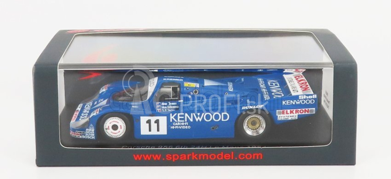 Spark-model Porsche 956b 2.6l Turbo Team Porsche Kremer Racing N 11 24h Le Mans 1984a.jones - V.schuppan - J.p.jarier 1:43 Modrá