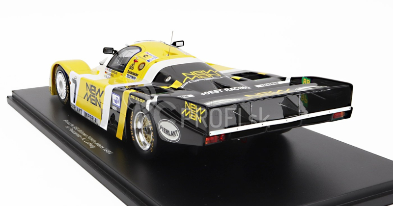 Spark-model Porsche 956l Turbo Team Newman Joest Racing N 7 Winner 24h Le Mans 1984 K.ludwig - H.pescarolo - S.johansson - Con Vetrina - S vitrínou 1:18 Yellow Black