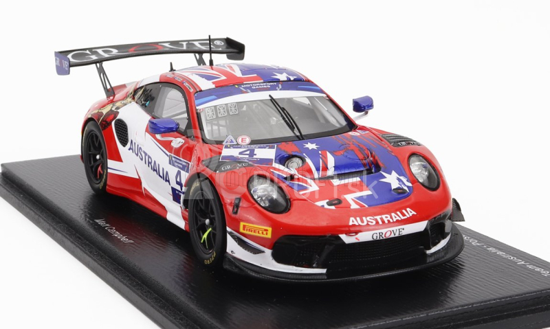 Spark-model Porsche 991 911 Gt3 R Team Australia N 4 Winner Fia Motorsport Games Gt Sprint Cup Paul Richard 2022 M.campbell 1:43 Červená biela