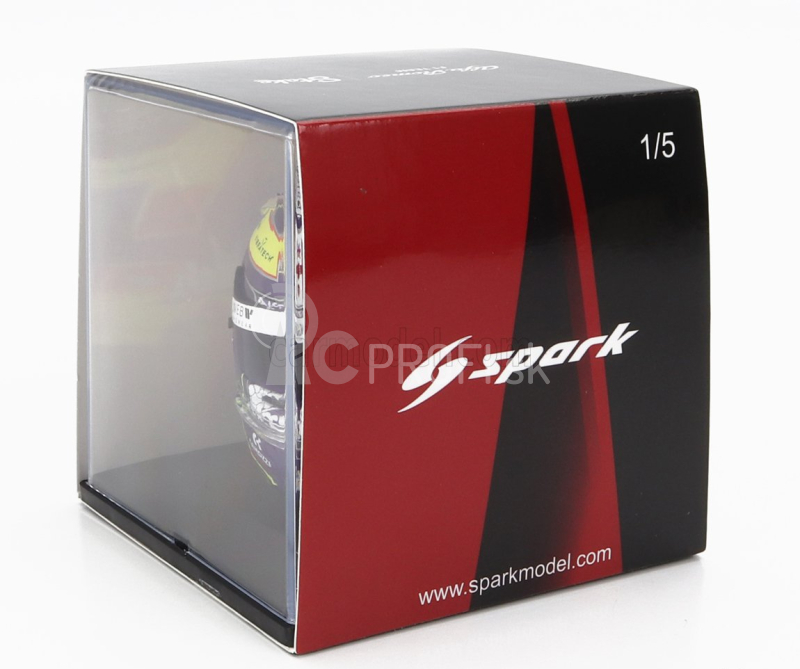 Spark-model prilby Bell F1 Casco Prilba Alfa Romeo C43 Team Stake N 24 Sezóna 2023 Guanyu Zhou 1:5 Yellow Bordeaux